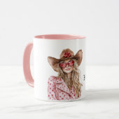 Mug Coeurs Howdy Blond Cowgirl (Devant gauche)