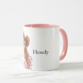 Mug Coeurs Howdy Red Hair Cowgirl (Devant droit)