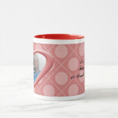 Mug Coeurs Hugs & Baisers Personnalisable Pink Photo M (Centre)