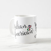 Mug Coeurs italiens américains entrelacés (Devant gauche)