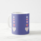 Mug Cœurs jolis Pervenche Moderne Simple Mignon (Devant gauche)