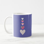Mug Cœurs jolis Pervenche Moderne Simple Mignon (Gauche)