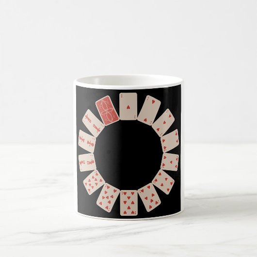 Mug Coeurs Jouer aux cartes Cercle