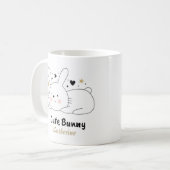 Mug Coeurs lapins mignons Nom personnalisé (Devant gauche)