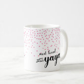 Mug Coeurs le plus aimé Yaya (Devant droit)