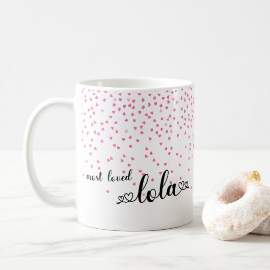 Mug Coeurs les plus aimés Lola (Avec donut)