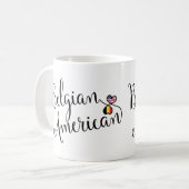 Mug Coeurs mêlés belges américains (Devant gauche)