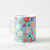 Mug Coeurs mignons Motif coloré (Devant gauche)