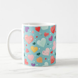Mug Coeurs mignons Motif coloré