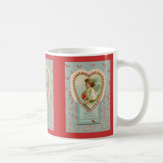 Mug Cœurs minuscules doux Saint-Valentin sur dentelle (Droite)