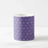 Mug Coeurs minuscules polka sur violet violet Ultra vi (Centre)