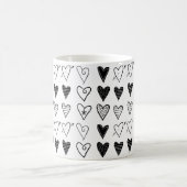 Mug Cœurs Noir et Blanc (Centre)