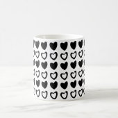 Mug Coeurs noir et blanc Valentine (Centre)