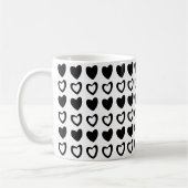 Mug Coeurs noir et blanc Valentine (Gauche)