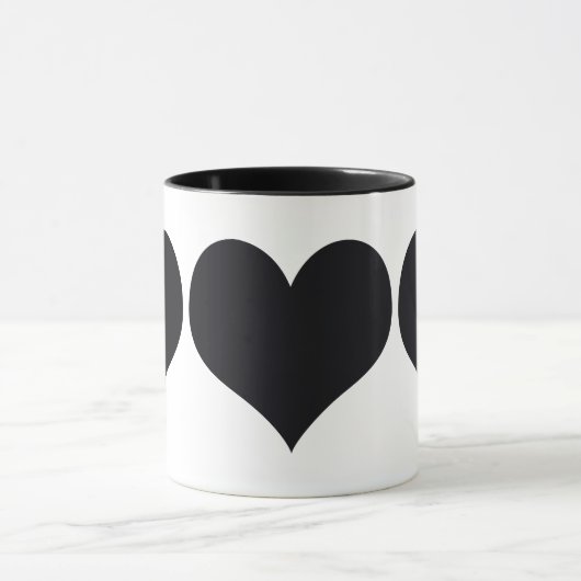 Mug Coeurs noirs (Centre)