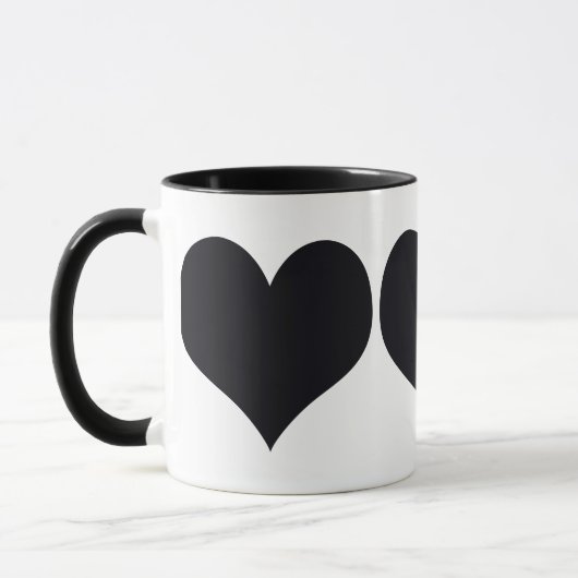 Mug Coeurs noirs (Gauche)