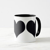 Mug Coeurs noirs (Devant droit)