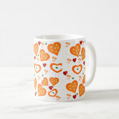 Mug Coeurs orange (Devant droit)