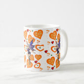 Mug Coeurs Orange Fée (Devant droit)