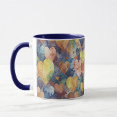 Mug cœurs orange rose bleu jaune (Gauche)
