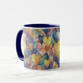 Mug cœurs orange rose bleu jaune (Devant gauche)
