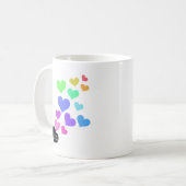 Mug Cœurs ouverts arc-en-ciel (Devant gauche)