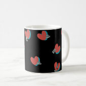 Mug Coeurs, PAS pour vous | Power fille (Devant droit)