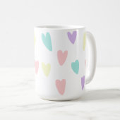 Mug Coeurs pastel (Devant droit)