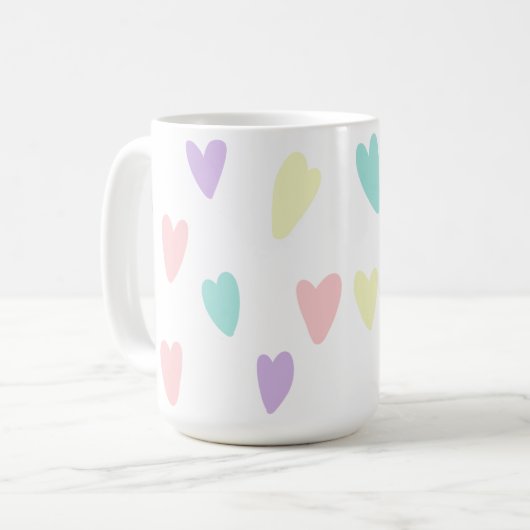 Mug Coeurs pastel (Devant gauche)