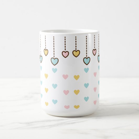 Mug Coeurs pastel. (Centre)