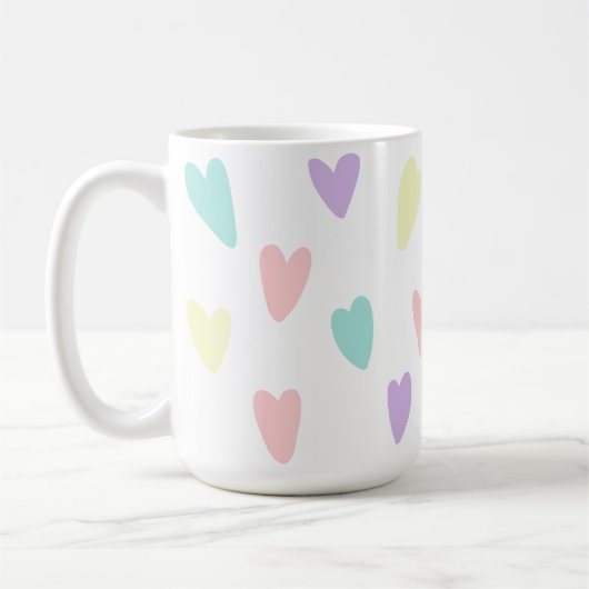 Mug Coeurs pastel (Gauche)