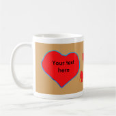 Mug Coeurs photo Brown de la bouillie de café (Gauche)