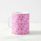 Mug Coeurs polka rose (Devant gauche)