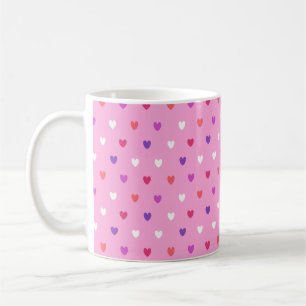 Mug Coeurs polka rose