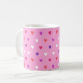 Mug Coeurs polka rose (Devant gauche)