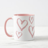Mug Coeurs roses (Gauche)