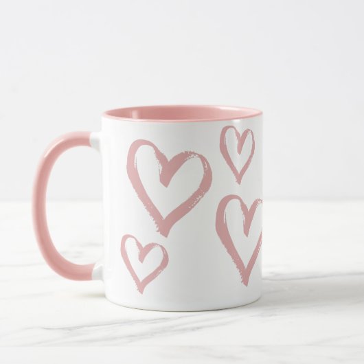 Mug Coeurs roses (Gauche)