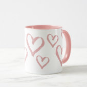 Mug Coeurs roses (Devant droit)