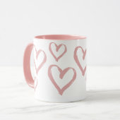 Mug Coeurs roses (Devant gauche)