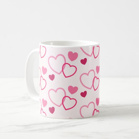 Mug Coeurs roses (Devant gauche)