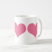 Mug Coeurs roses (Devant droit)