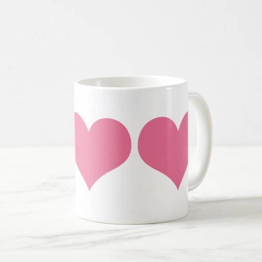Mug Coeurs roses (Devant droit)