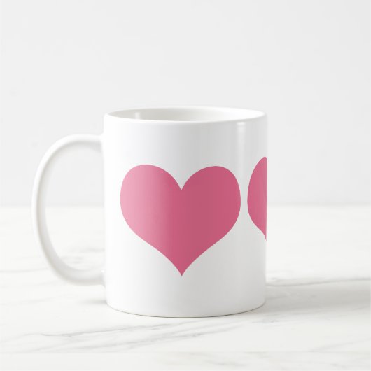 Mug Coeurs roses (Gauche)