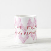 Mug coeurs roses avec citation d'amour (Centre)