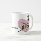 Mug Coeurs Roses bien-aimés (Devant droit)