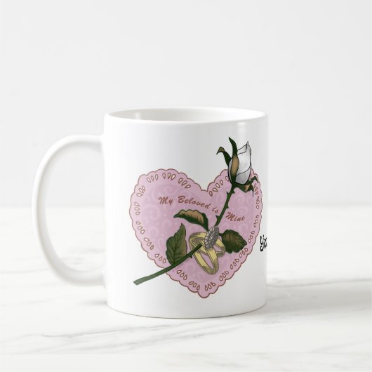 Mug Coeurs Roses bien-aimés (Gauche)