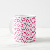 Mug Coeurs roses chauds (Devant gauche)