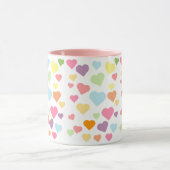 Mug Coeurs roses colorés Motif Stylish Cute (Centre)