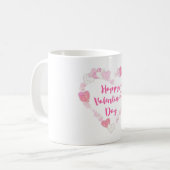 Mug Coeurs roses de la Glitterie Heureuse Sainte-Valen (Devant gauche)