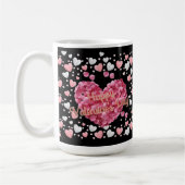 Mug Coeurs roses élégants Saint-Valentin (Gauche)